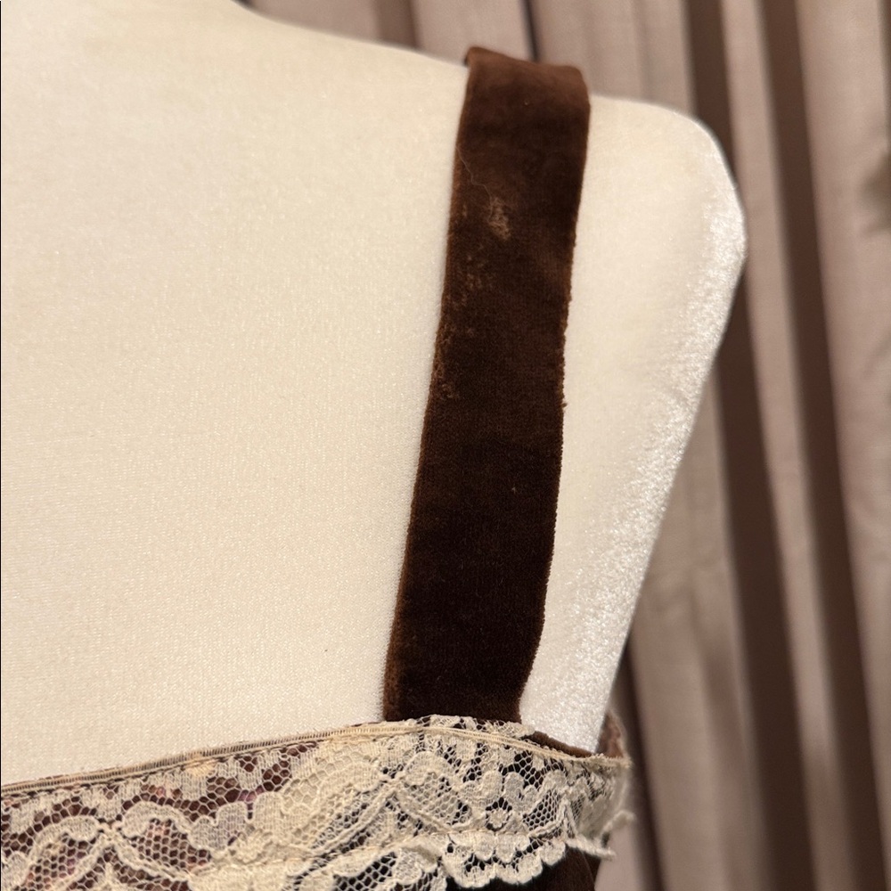 Gunne Sax Floral Dress in Brown and White - Picture 5 of 12
